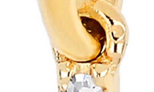 Ef Collection Diamond Cross Charm In Yellow Gold/diamond