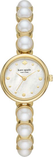 kate spade new york monroe imitation pearl bracelet watch, 24mm | Nordstrom