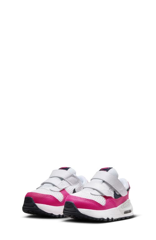 Shop Nike Kids' Air Max Systm Sneaker In White/pink/pure Platinum