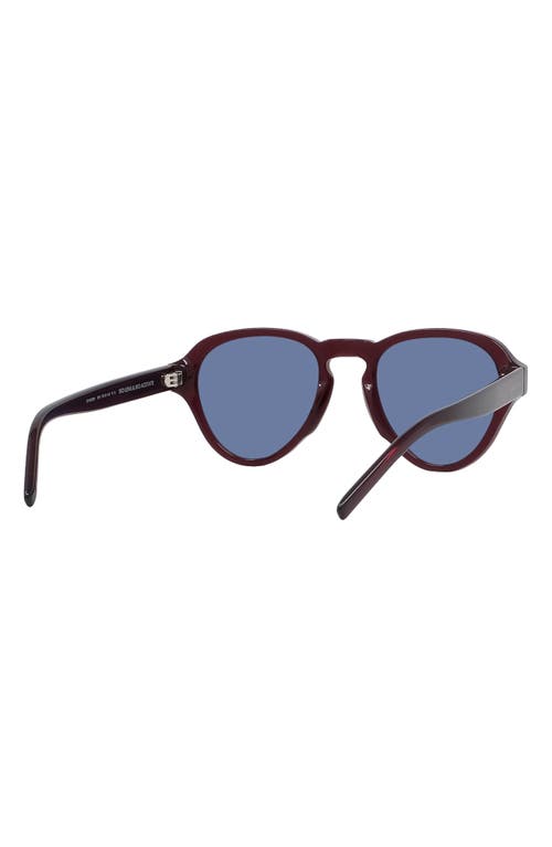 Shop Givenchy Gv Day 51mm Pilot Sunglasses In Shiny Bordeaux/blue