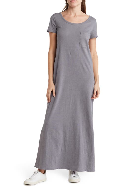 Melrose and Market Maxi T-Shirt Dress in Grey Dark Heather