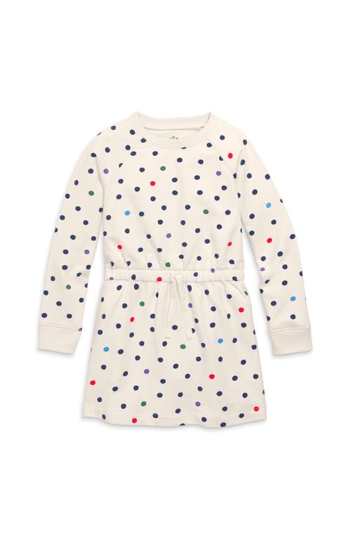 Shop Primary Sweatshirt Dress In Confetti Dot In Oat Confetti Dots