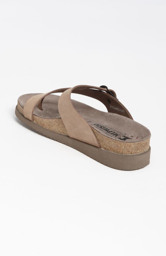 Shop Mephisto Helen Toe Loop Sandal In Fog Ginkgo