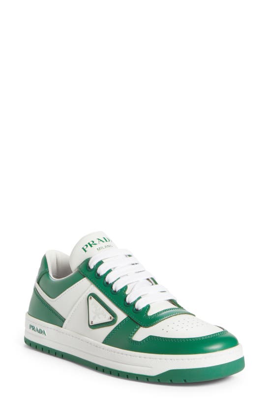 Shop Prada Logo Sport Sneaker In Bianco/ Mango