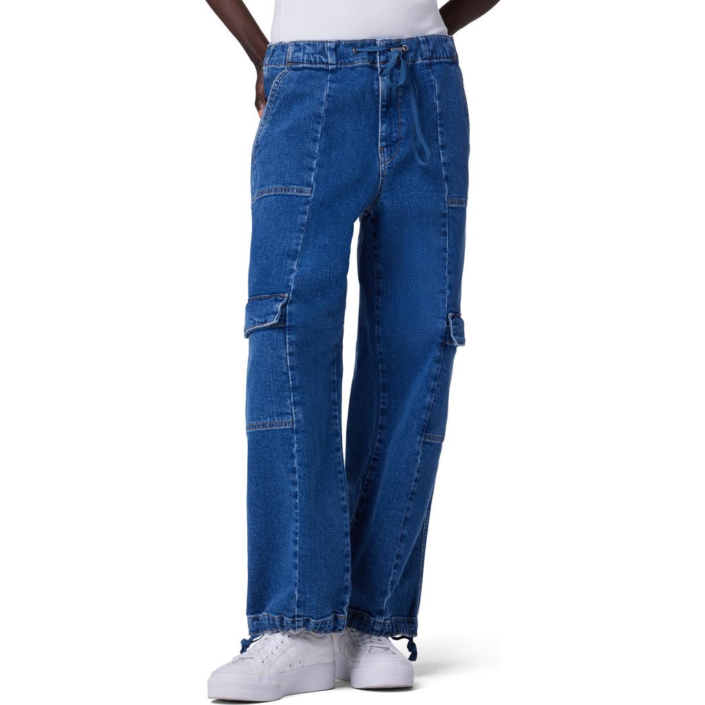 Hudson Drawstring Cargo High-rise Parachute Jeans In Chill