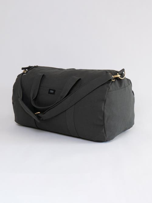 Terra Thread Organic Cotton Duffle Bag In Charcoal Grey
