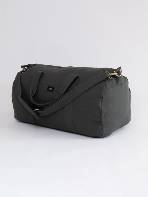 Shop Terra Thread Organic Cotton Duffle Bag In Charcoal Grey