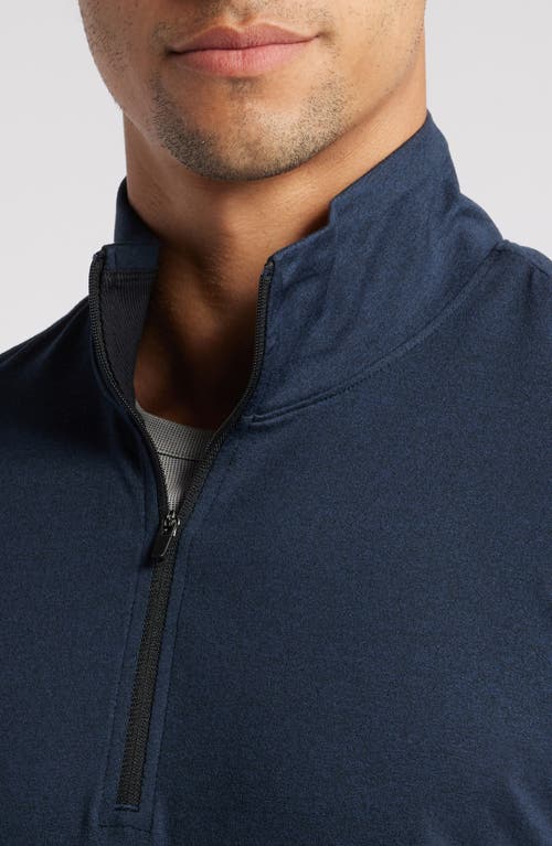 Shop Zella Restore Soft Quarter Zip Pullover In Navy Eclipse