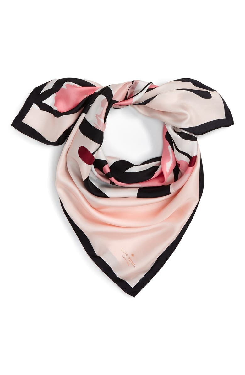 kate spade new york 'tiger lily' square silk scarf | Nordstrom