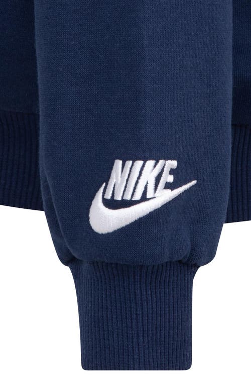 Shop Nike Kids' Sportswear Club Polo Sweatshirt In Midnight Navy