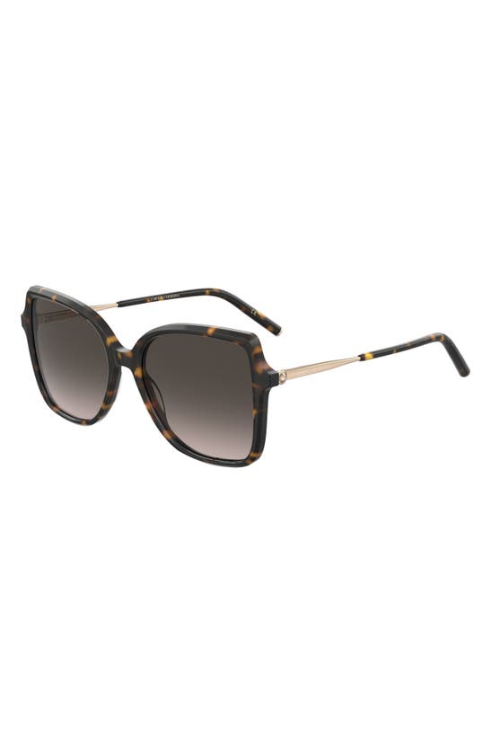 Shop Carolina Herrera 55mm Square Sunglasses In Havana/ Gold
