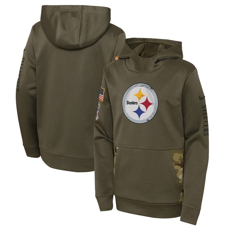 Nike Kids' Youth Olive Pittsburgh Steelers 2022 Salute To Service