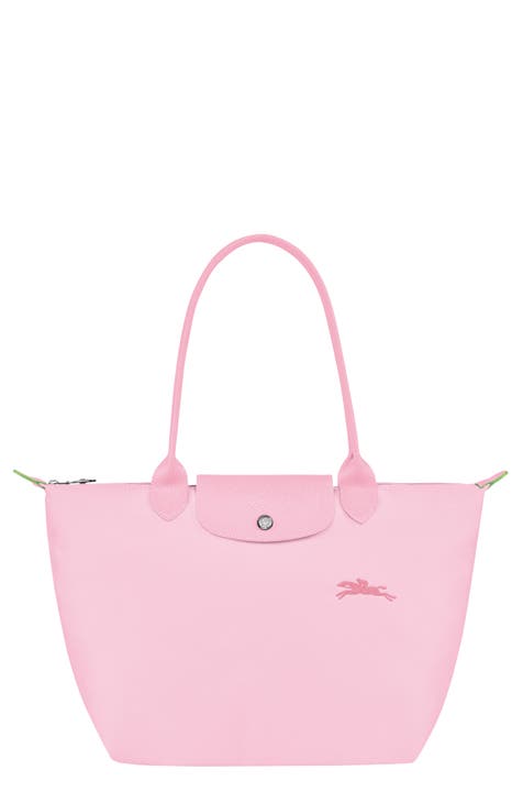 Longchamp Hobo Bag M Roseau In Pale Pink