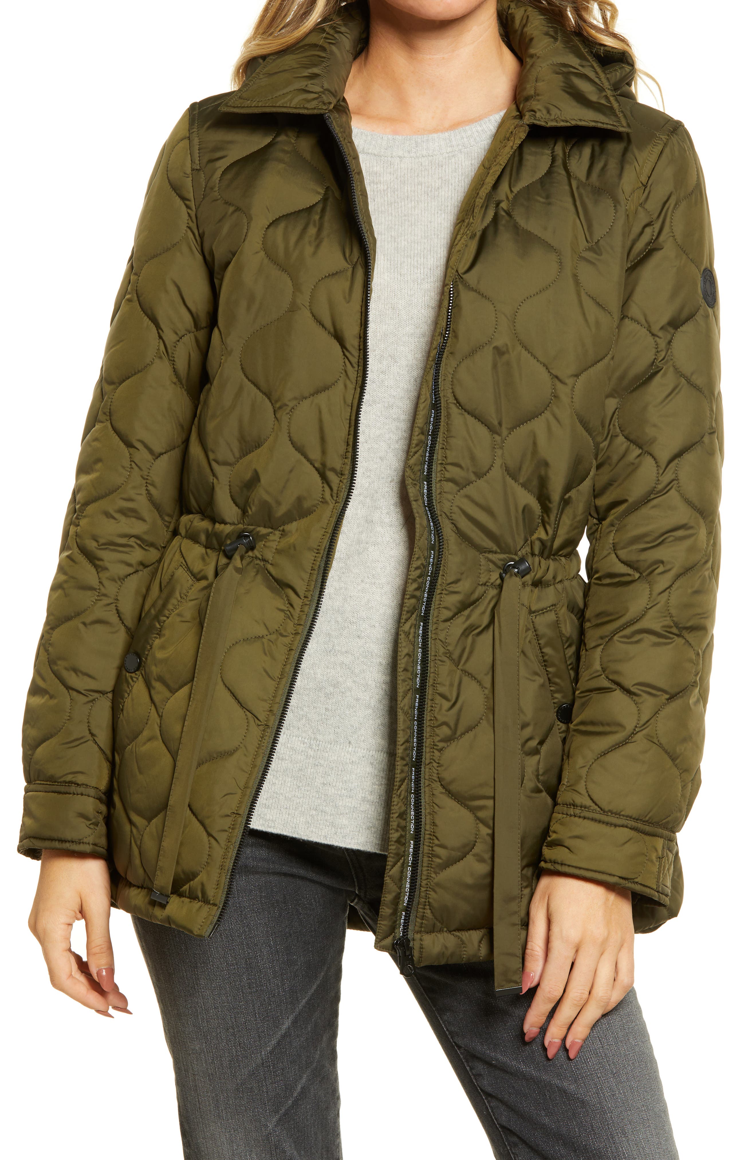 Women's French Connection Quilted Hooded | Smart Closet