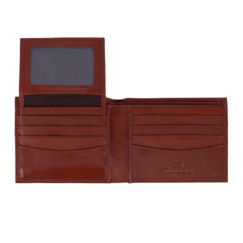 Shop Trafalgar Orion Leather 8-slot Bi-fold Wallet With Removable Id Card Case In Tan