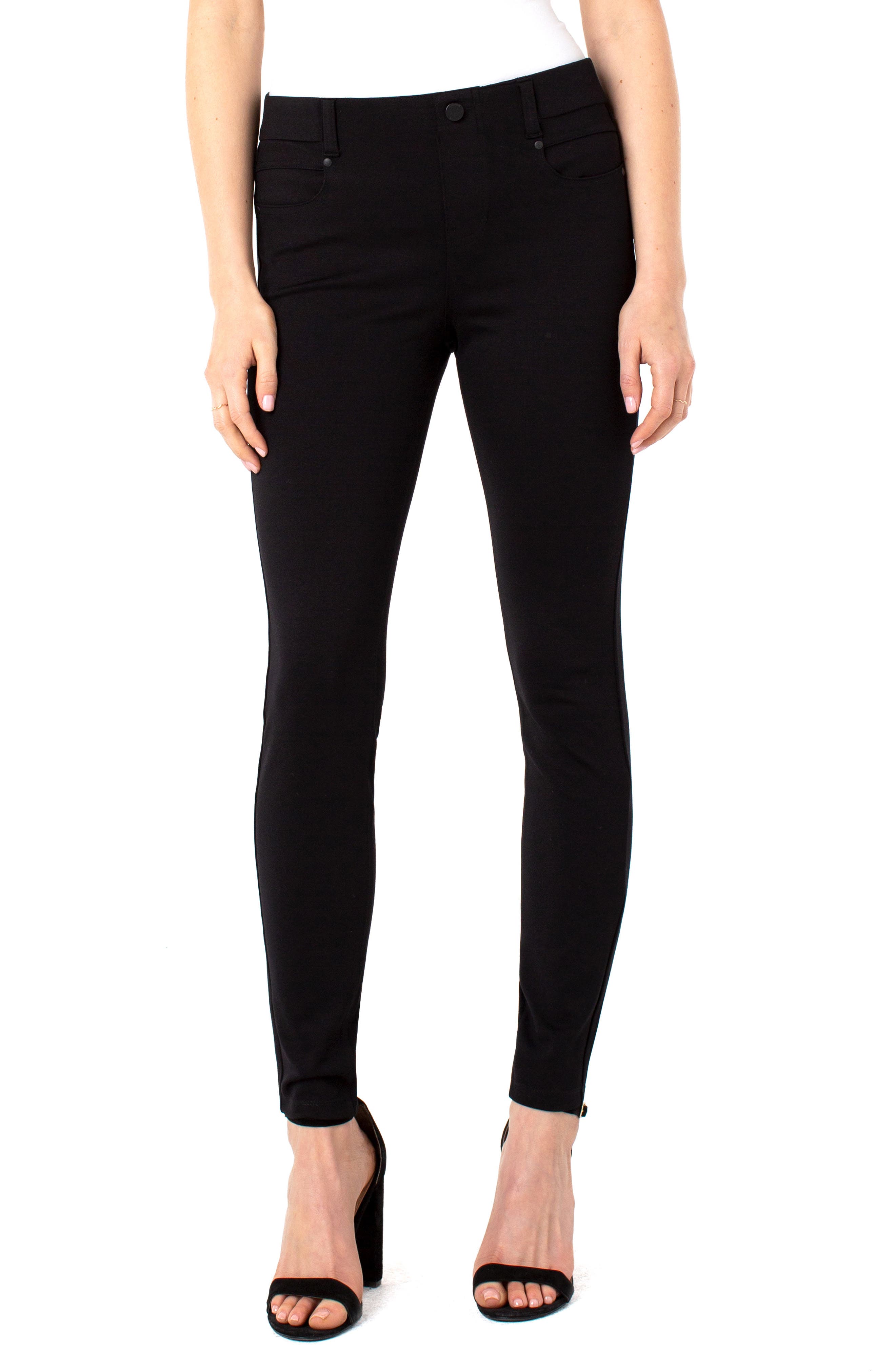 petite black skinny pants