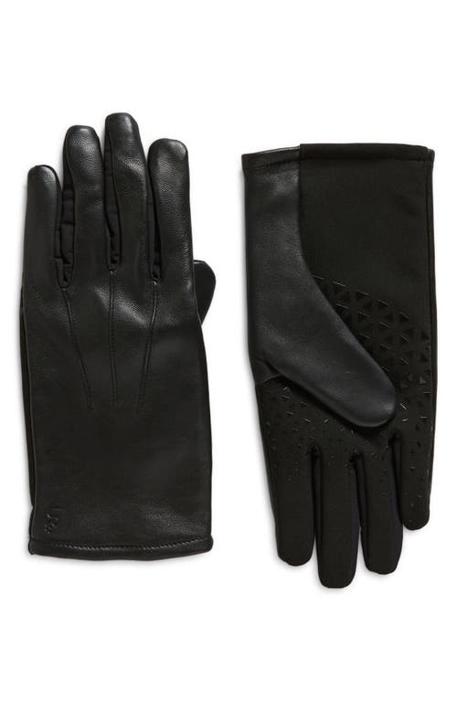 Points Leather Glove in Black