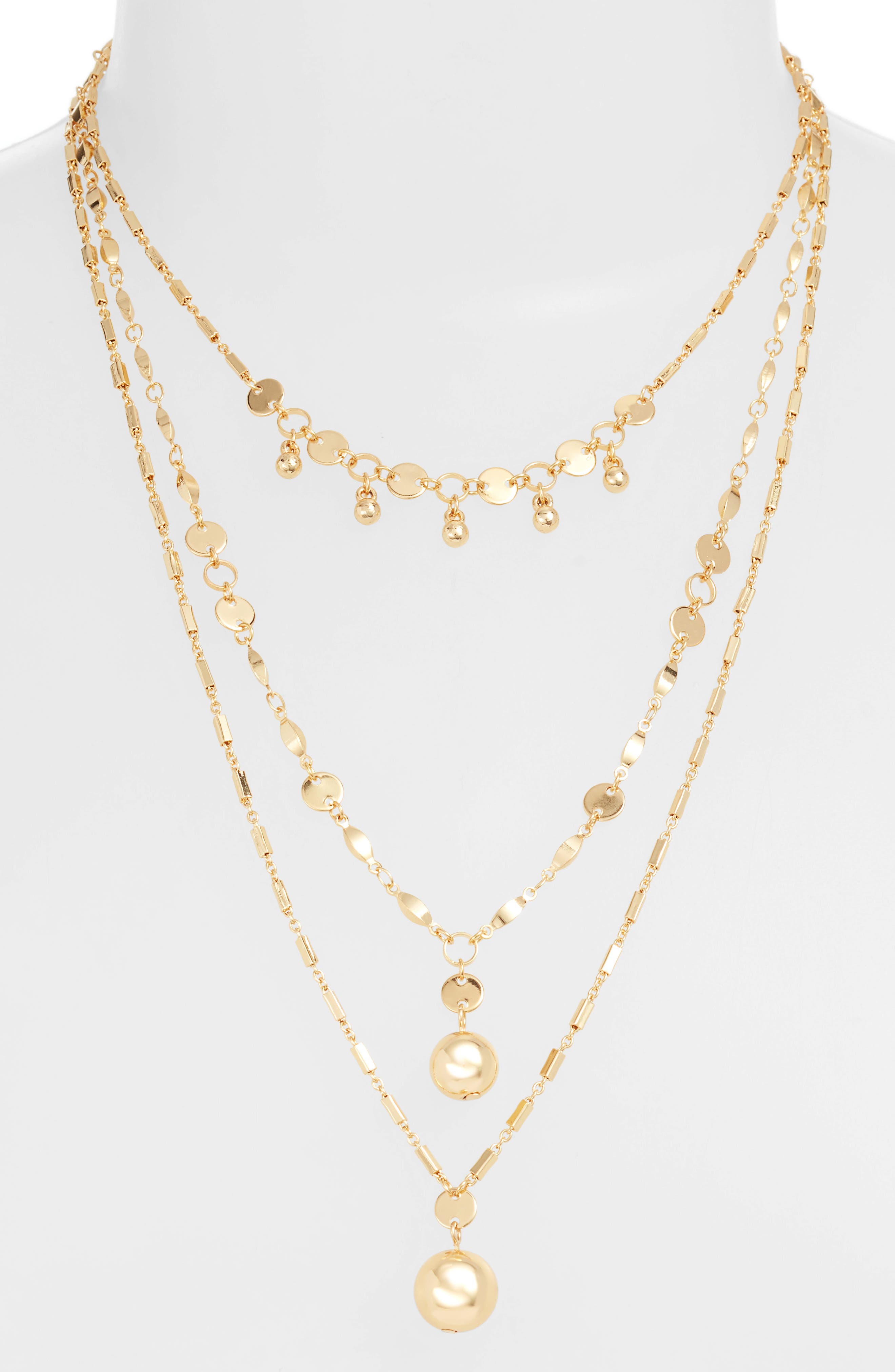 Ettika Ball & Chain Set of 3 Necklaces Nordstrom