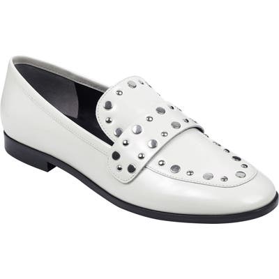 Marc Fisher Ltd Zimma Studded Loafer- White