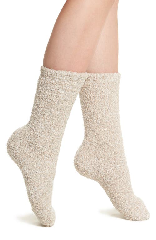 barefoot dreams CozyChic® Socks in Stone/White
