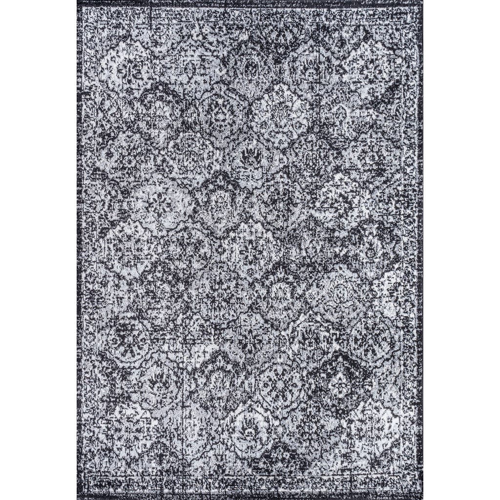 Jonathan Y Modern Persian Boho Vintage Trellis Area Rug In Black/ivory