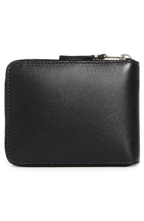 Comme Des Garçons Black Silver Eyelet Wallet In Black