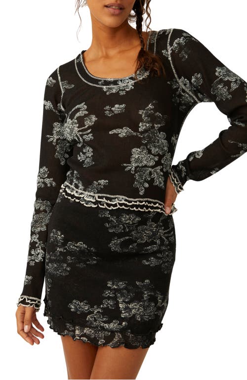 Free People Garner Floral Print Long Sleeve Top Combo at Nordstrom,