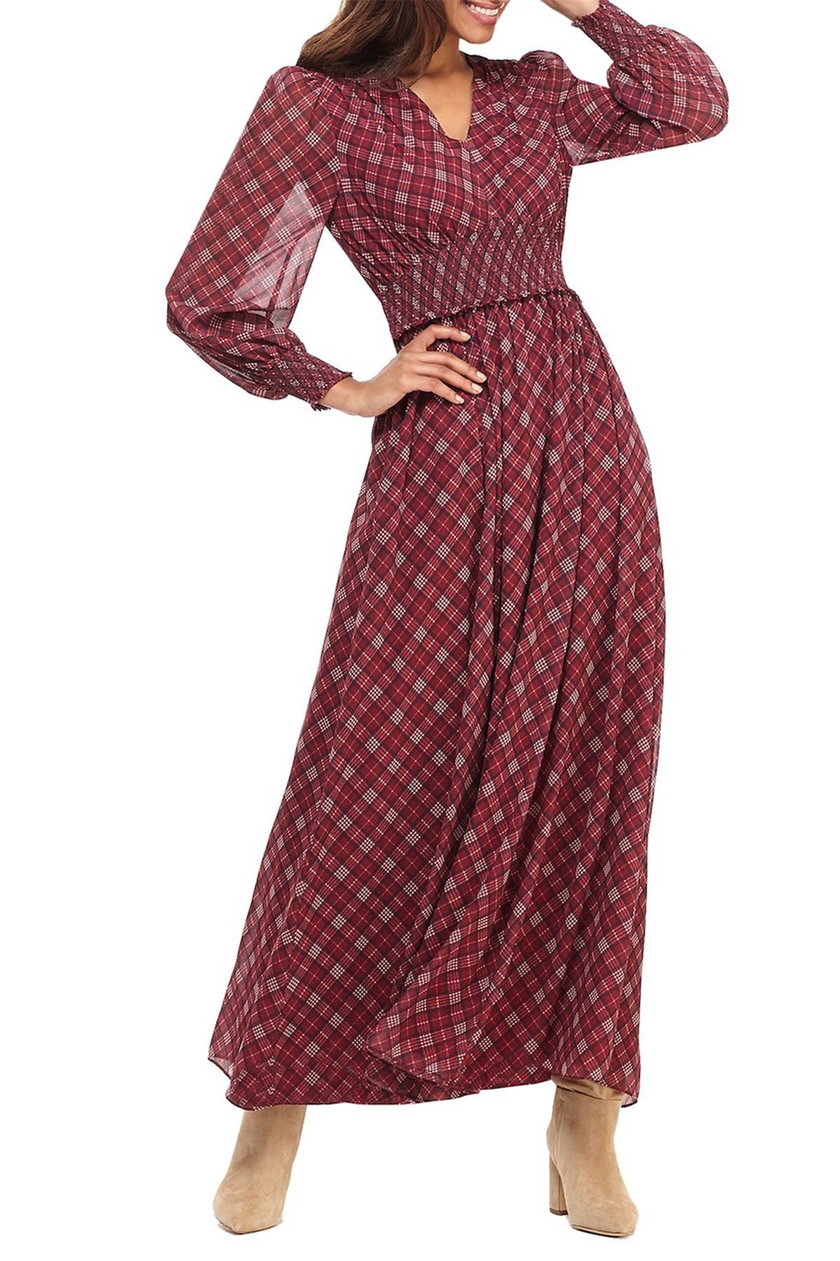 plaid maxi dress plus size