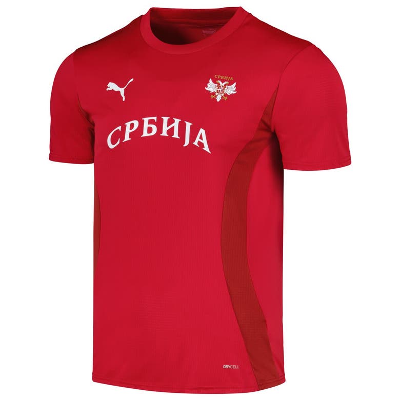 Shop Puma Red Serbia National Team 2024 Pre-match Jersey