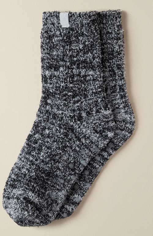 Softies Marshmallow Crew Socks With Grippers In Heather Black