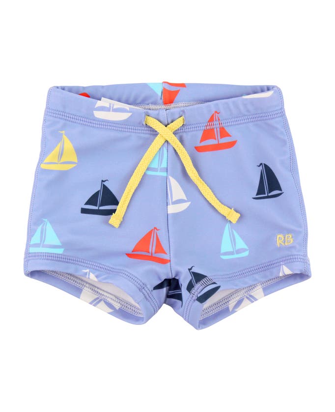 Shop Ruggedbutts Boys Upf50+ Swim Shorties In Down By The Bay
