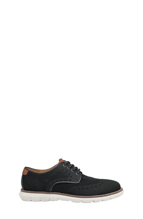 Shop Johnston & Murphy Kids' Holden Knit Wingtip Derby In Black Knit