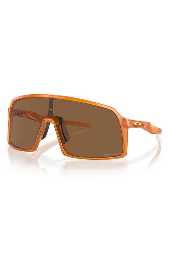 Shop Oakley Sutro 60mm Prizm™ Rectangular Shield Sunglasses In Bronze