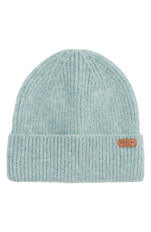 Barbour Pendle Cuff Beanie In Soft Mint