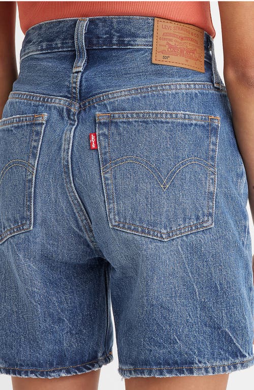 Shop Levi's 501® Mid Thigh Denim Shorts In Blue Beauty