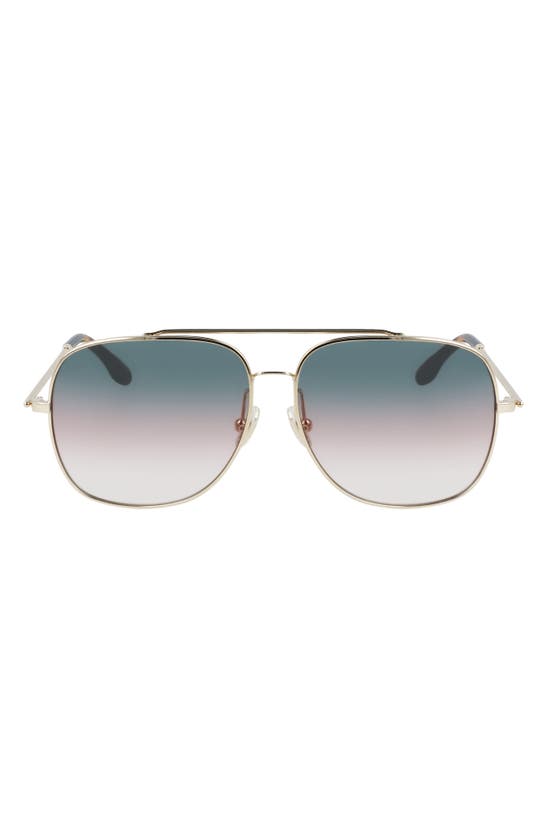 VICTORIA BECKHAM 59MM GRADIENT NAVIGATOR SUNGLASSES