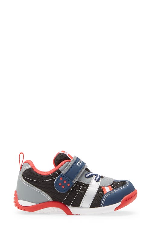 Shop Tsukihoshi Kids' Kaz Washable Sneaker In Navy/red