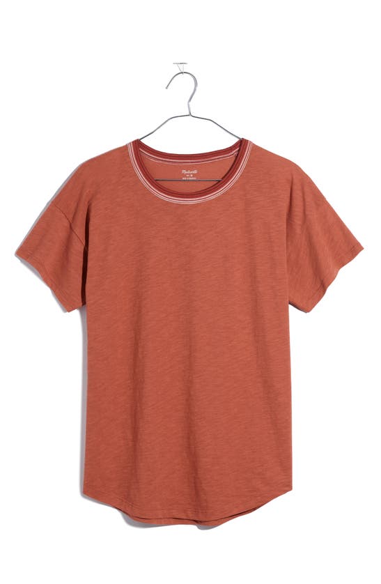 Madewell Sorrel Whisper Ringer T-shirt In Earthen Clay