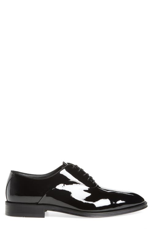 Hugo Boss Leather Derby Shoes With Double Stitching On Uppers In Black