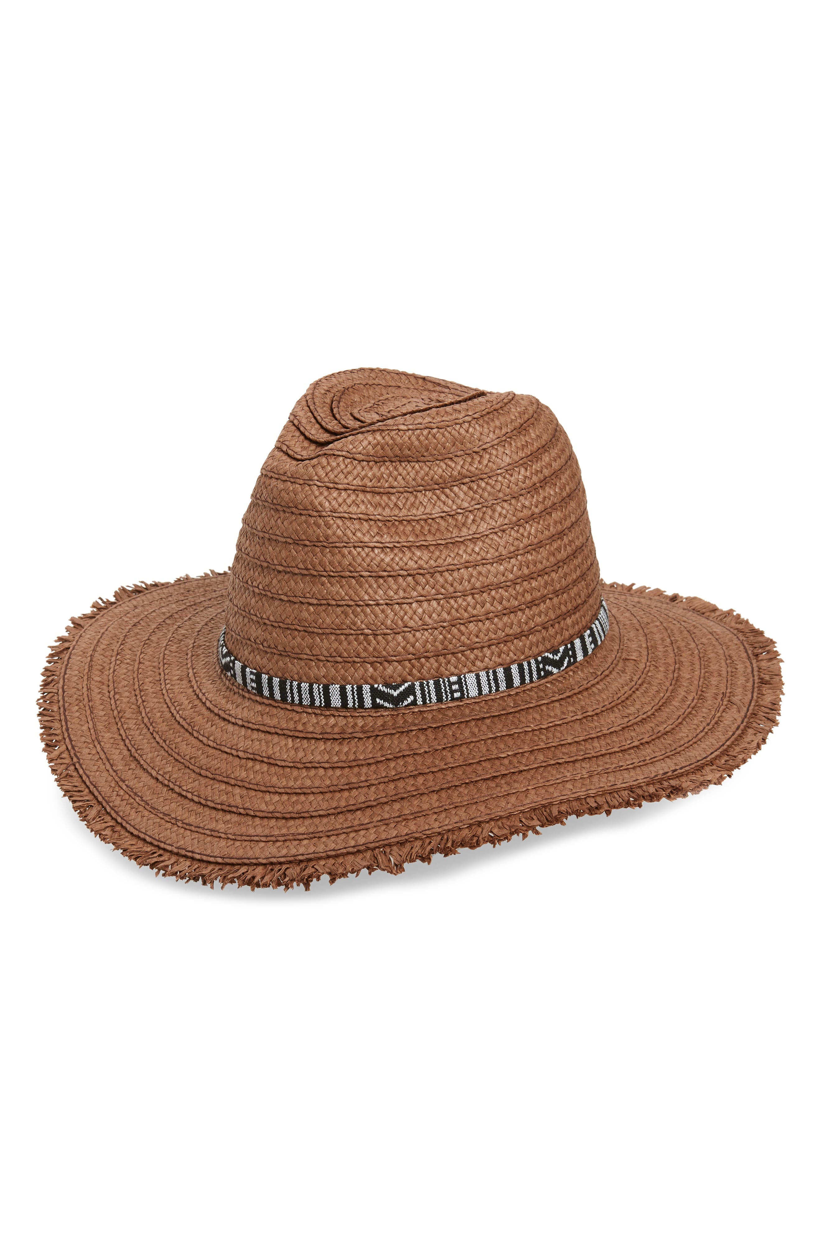 Treasure & Bond Frayed Edge Straw Panama Hat Nordstrom