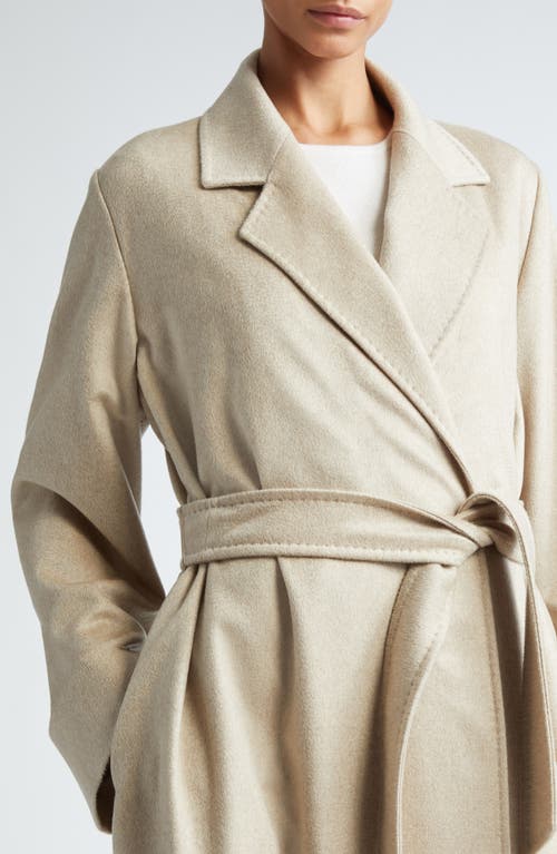 Shop Max Mara Fornovo Wool & Cashmere Belted Coat In Sand