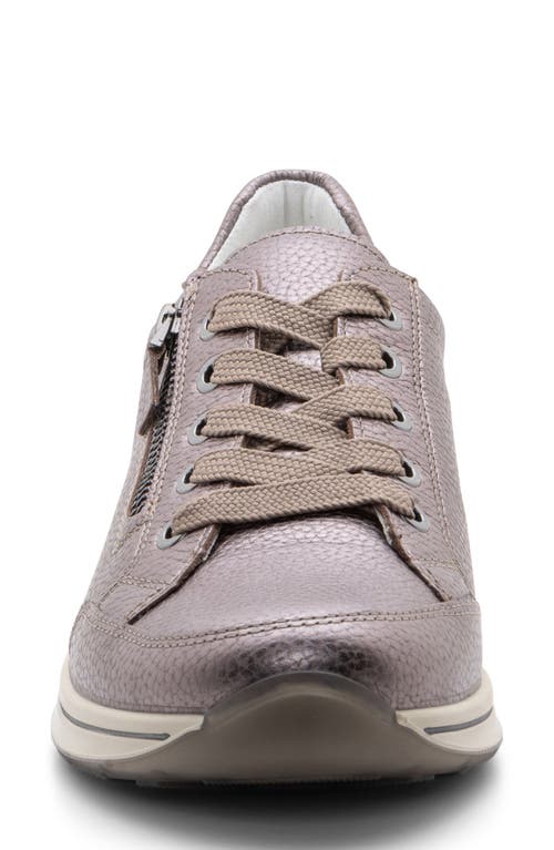 Ara Oleanna Zip Sneaker In Silver