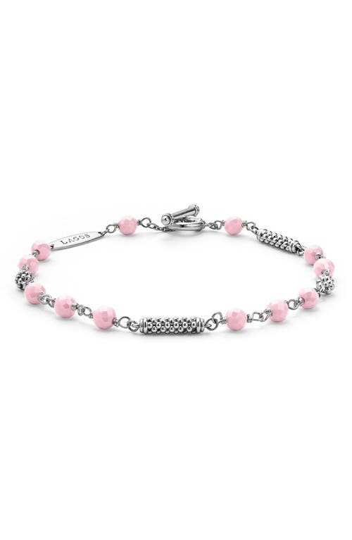 LAGOS Caviar Icon Pink Ceramic Bead Toggle Bracelet at Nordstrom, Size 7