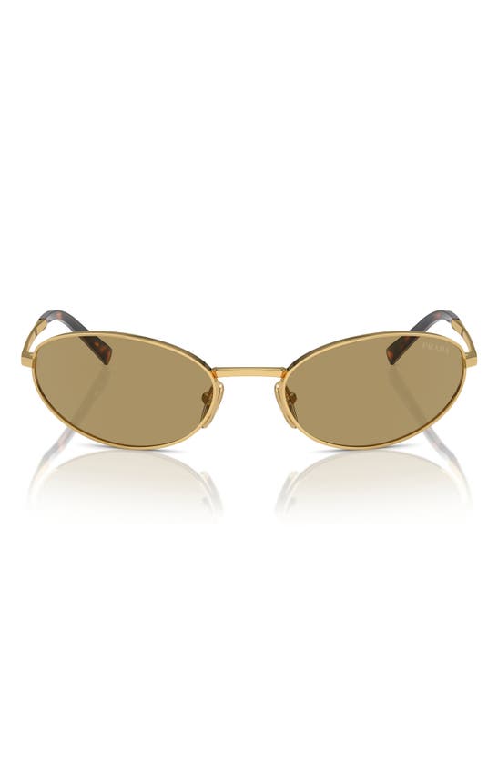 Shop Prada 59mm Oval Sunglasses In Gold
