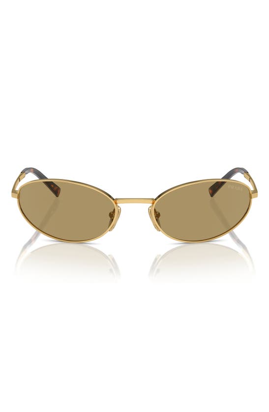 Prada 59mm Oval Sunglasses In Gold