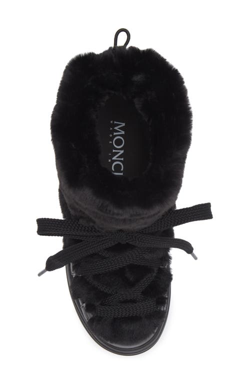 Moncler Insolux Faux Fur Trim Snow Boot In Black