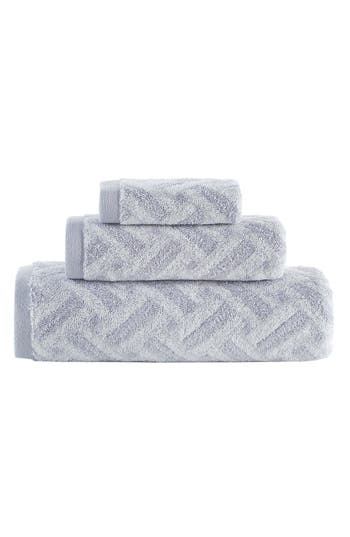 Brooks Brothers Crisscross Stripe Turkish Cotton 3-piece Towel Set In Gray
