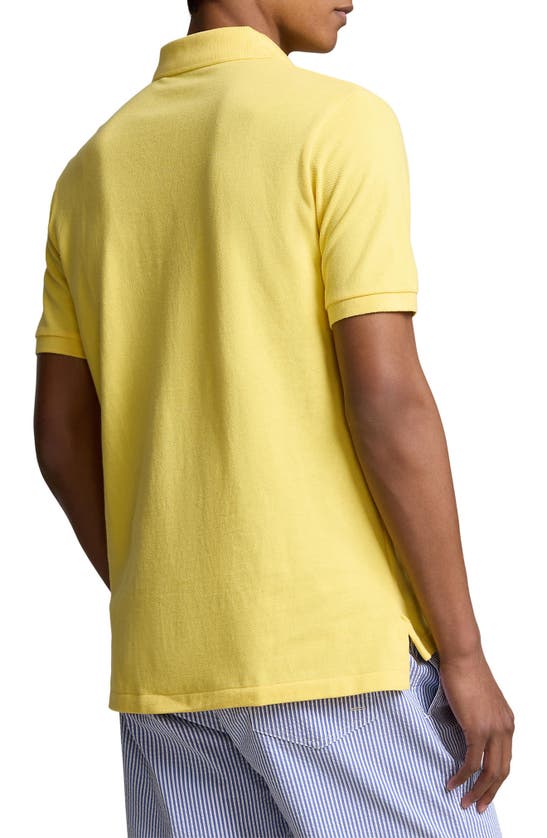 Shop Polo Ralph Lauren Solid Cotton Polo In Oasis Yellow