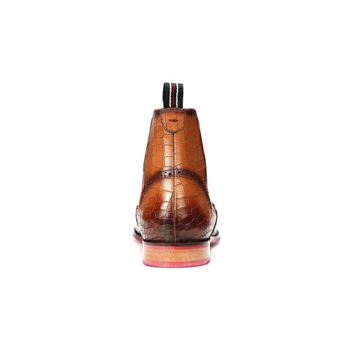 Carlos Santana Mantra Chelsea Boot In Tan Croco