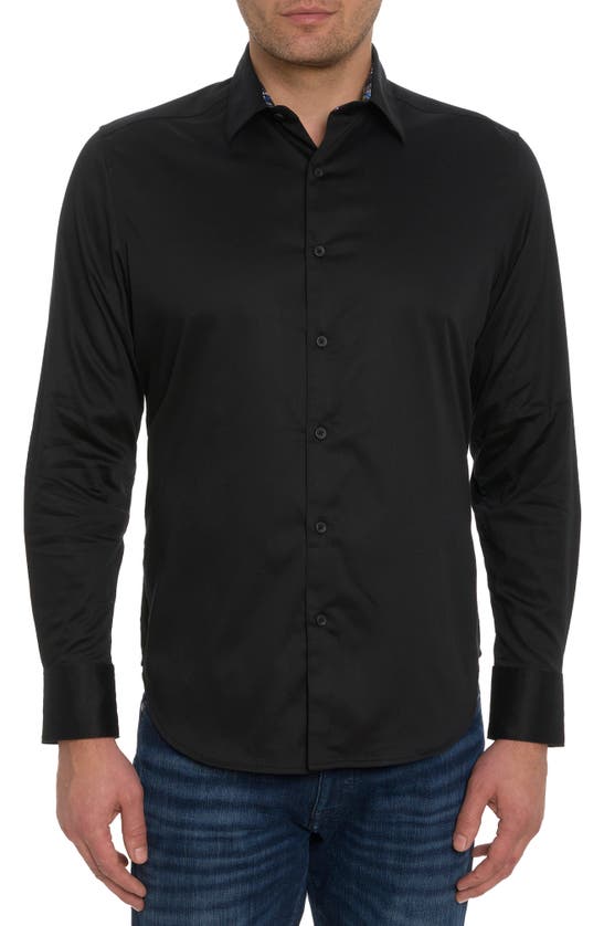 Robert Graham Rutherford Cotton Button-up Shirt In Black